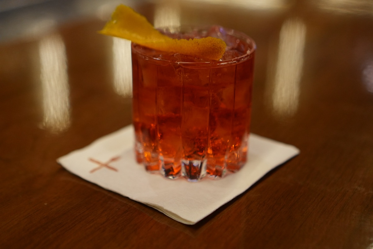 A Negroni, and the end of the meal